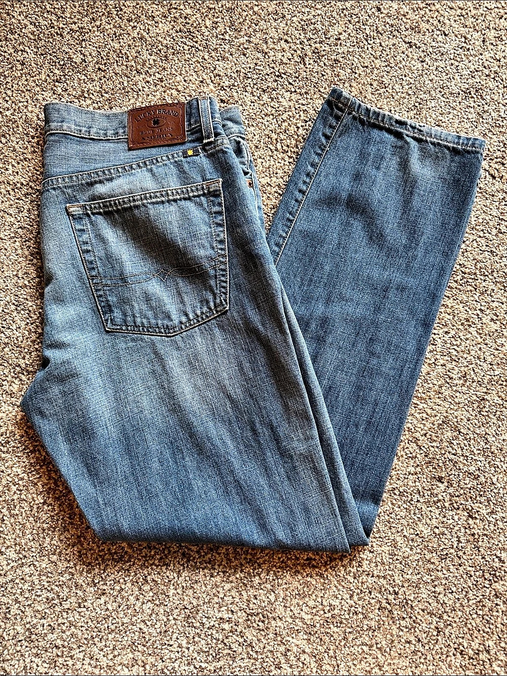 Lucky Brand 221 Original Straight Men's Blue Waist 36x32 Jeans